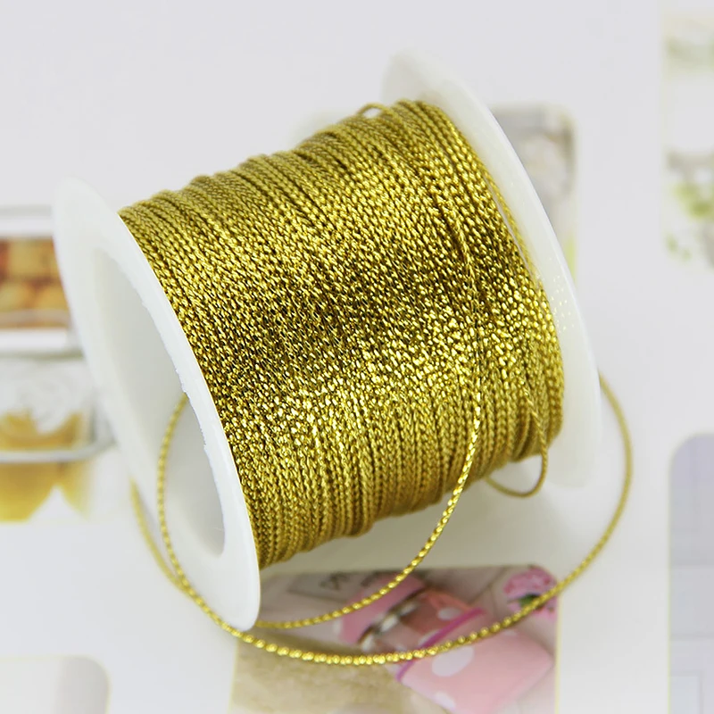 20 Meters 1mm Rope Gold/Silver/Red Cord Thread Cord String Strap Ribbon Rope Tag Line Bracelet Making No-slip Clothing Gift