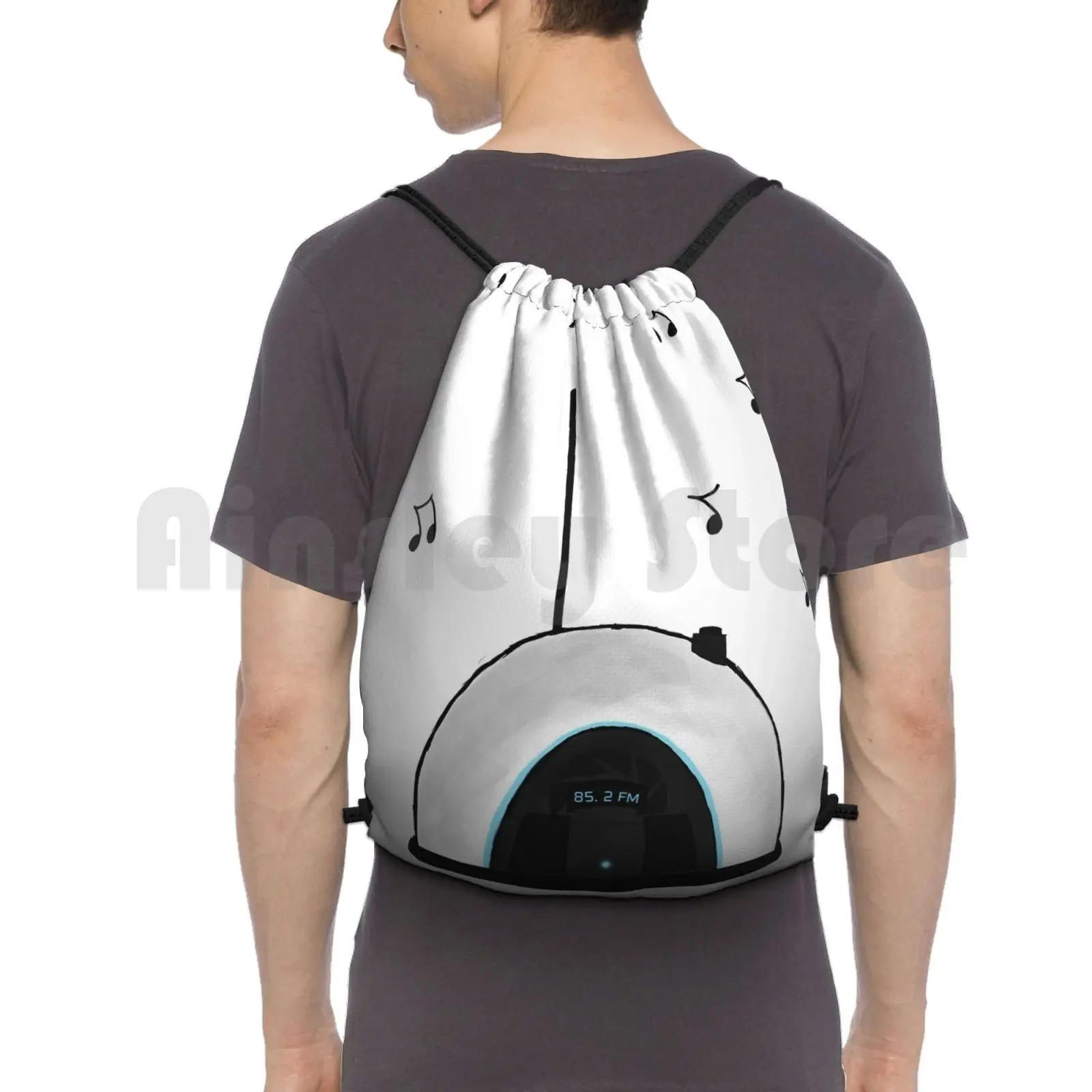 Portal Radio Backpack Drawstring Bags Gym Bag Waterproof Portal Radio Portal Radio Smooth Jazz Portal 2 Valve Steam Video