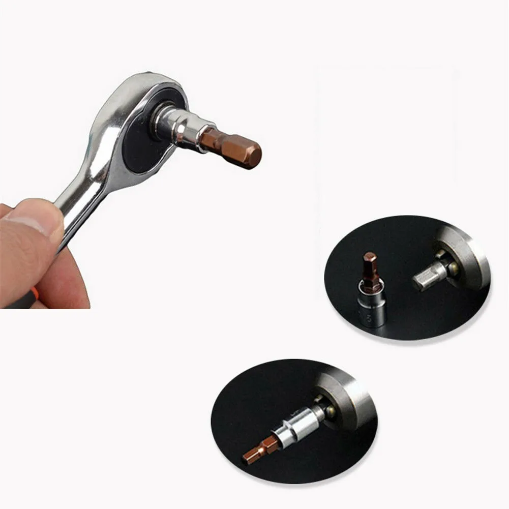 1Pc 1/4 Inch Drive Hex Bit Sockets Set Allen Key Ratchet Drive Adapter Socket Wrench Car Hand Tools H3 H4 H5 H6 H7 H8 Hand Tool