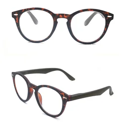 Women Reading Glasses Vintage Classic Round Readers High quality Leopard Presbyopic Spectacles with Spring Hinge