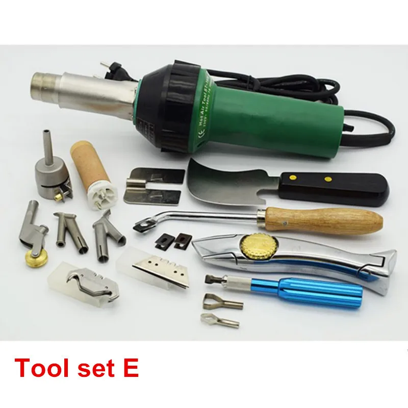 

Free Shipping 1600W Plastic Hot Air Welding Gun with Accessories for Welder machine