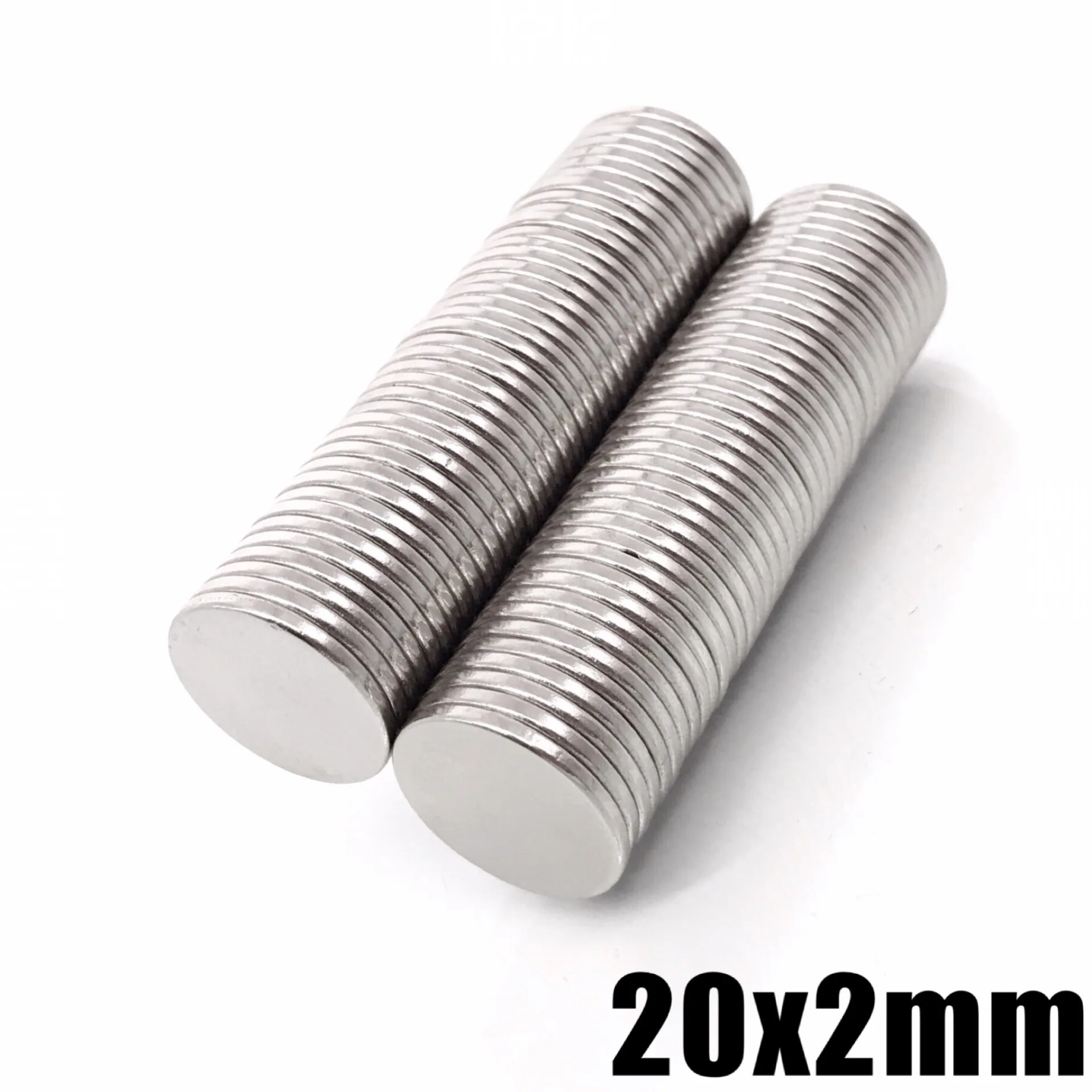 5/10/20/50/100/200Pcs 20x2 Super Powerful Strong Bulk Round NdFeB Neodymium Disc Magnets 20x2mm Dia N35 Rare Earth Magnet 20*2