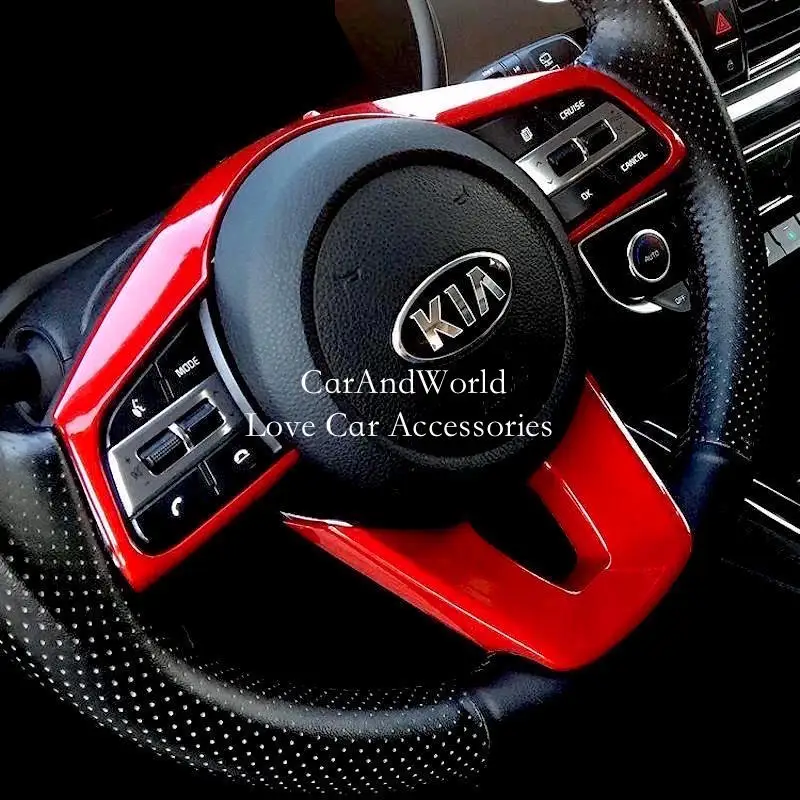 

For KIA Ceed Forte K3 Seltos XCeed Sonet Interior Steering Wheel Button Frame Protector Cover Trims Car Garnish Accessories