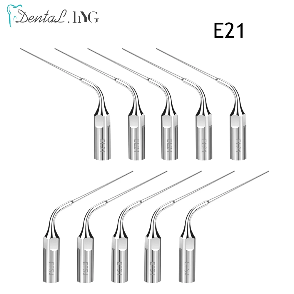 5Pcs Dental Ultrasonic Scaler Tip Scaling Periodontics Endodontics Fit EMS Woodpecker E21