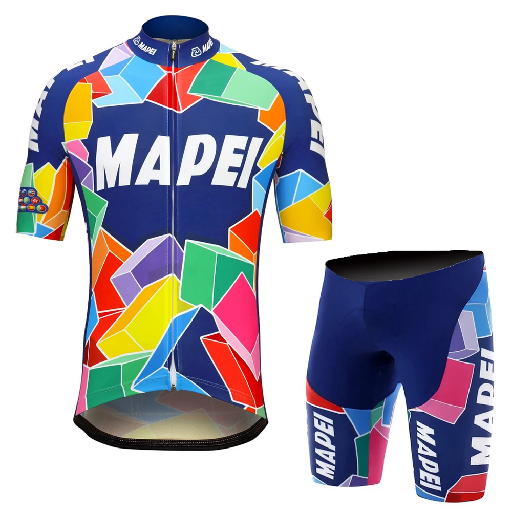 Conjunto de Ropa de Ciclismo para hombre, maillot de manga corta para bicicleta de montaña, pantalones con almohadilla de Gel, novedad de verano