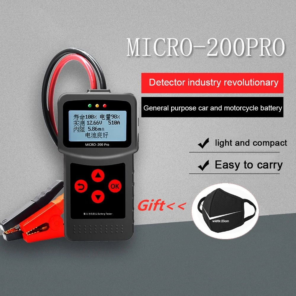 MICRO 200 568 MICRO 200 Pro2-30V Lancol Car Battery Tester with Printer Car Starting Charging System Test Diagnostic Battery CCA