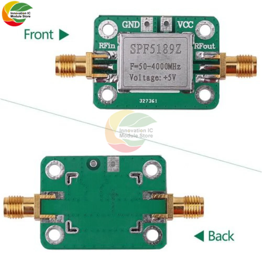 SPF5189 RF Low Noise Amplifier Signal Receiver Module Shield LNA 50-4000MHz NF=0.6dB-With Arduino Shield SPF5189 NF=0.6dB Inm