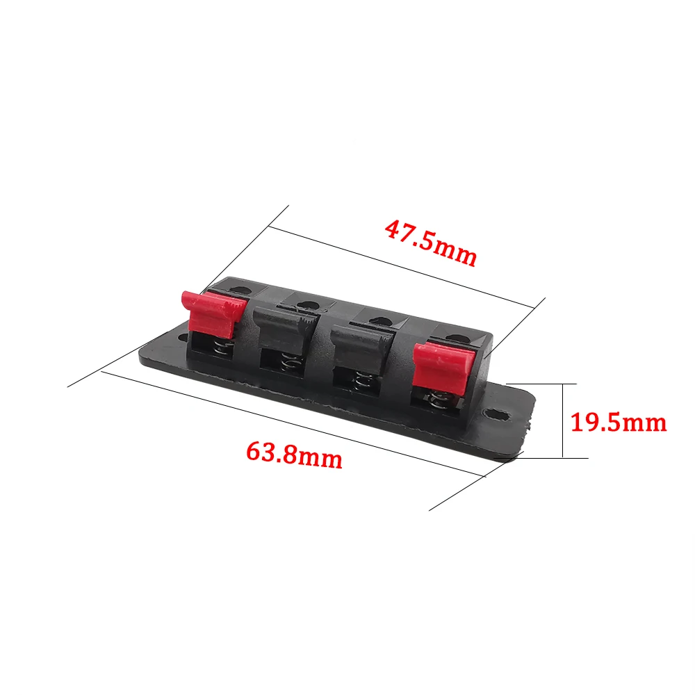 2/5/10Pcs 4 Poles Speaker Audio Terminal Block 4 Positions Connector Push In Jack Spring Load Breadboard Clip