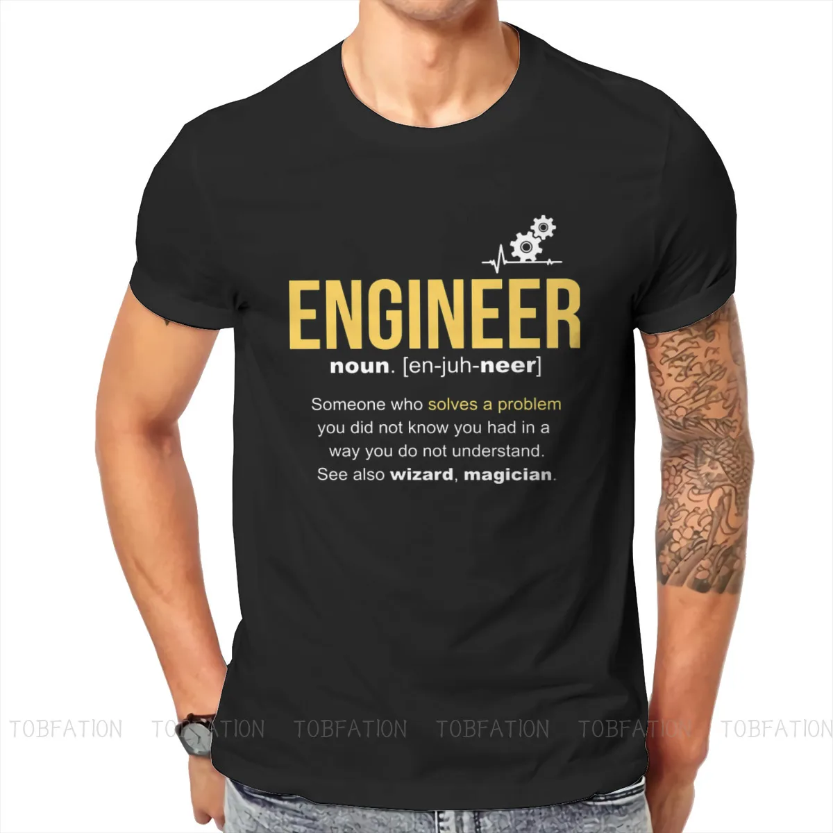 Software Developer IT Programmer Geek TShirt for Men Engineer Definition Round Neck Pure Cotton T Shirt Gift Clothes Streetwear