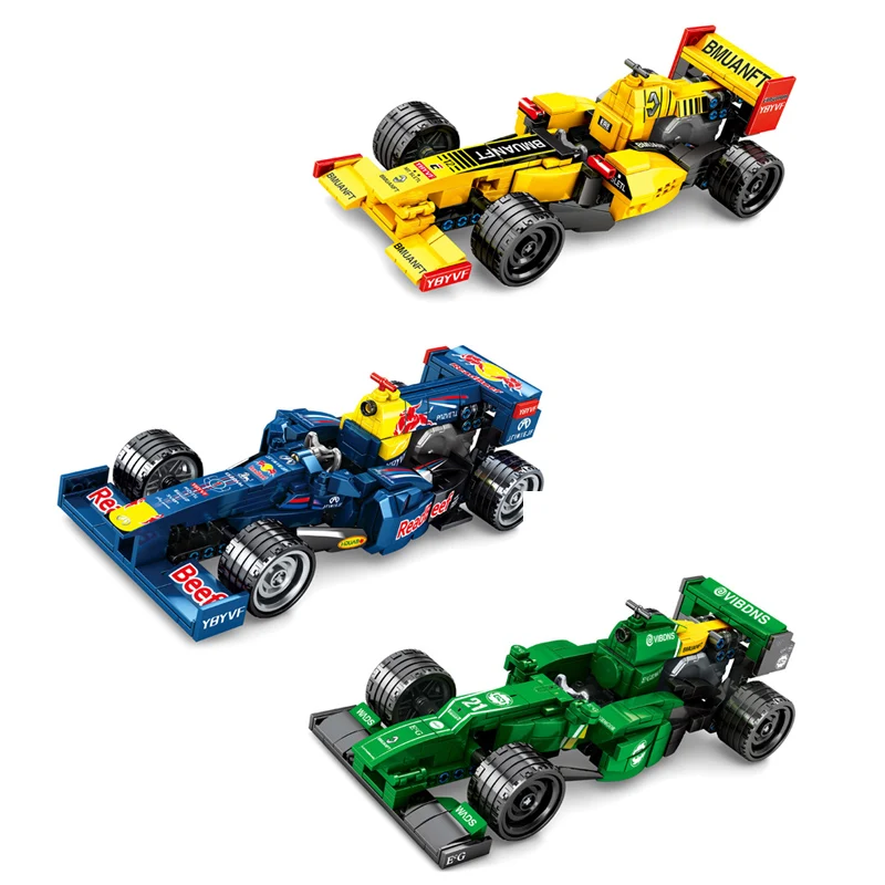 

Technical Speed Champion F1 Super Racing Car Building Block Renaults Red Bulls Vehicle Bricks Model Pull Back Toys For Boy Gifts