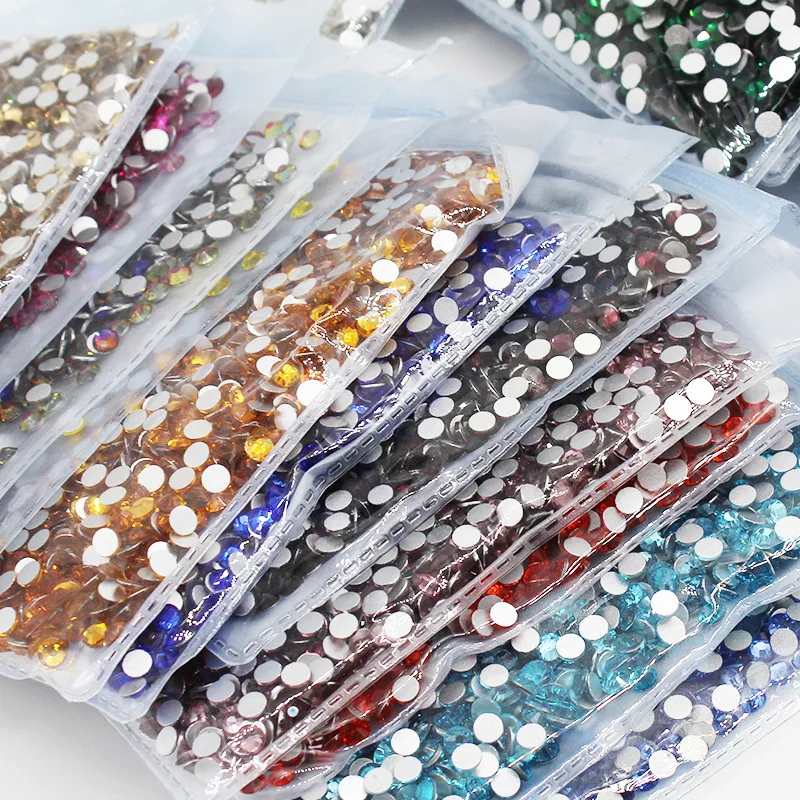 SS3-SS30 Multi-color Non HotFix Silver FlatBack Rhinestones Crystal AB  Decorations DIY Glitter Stones 3D Nail Art Accessories