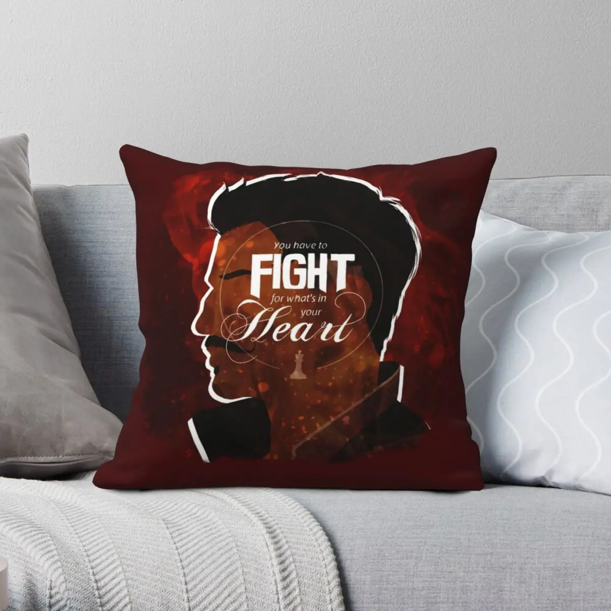 

Dorian Fight For What's In You Heart Pillowcase Polyester Linen Velvet Pattern Zip Decor Pillow Case Sofa Seater Cushion Cover