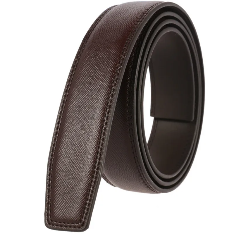 Cinturón de cuero con diseño de rayas cruzadas para hombre, cinturón de cuero de vaca dividido, con control automático, 3,1 cm, diseño de lujo