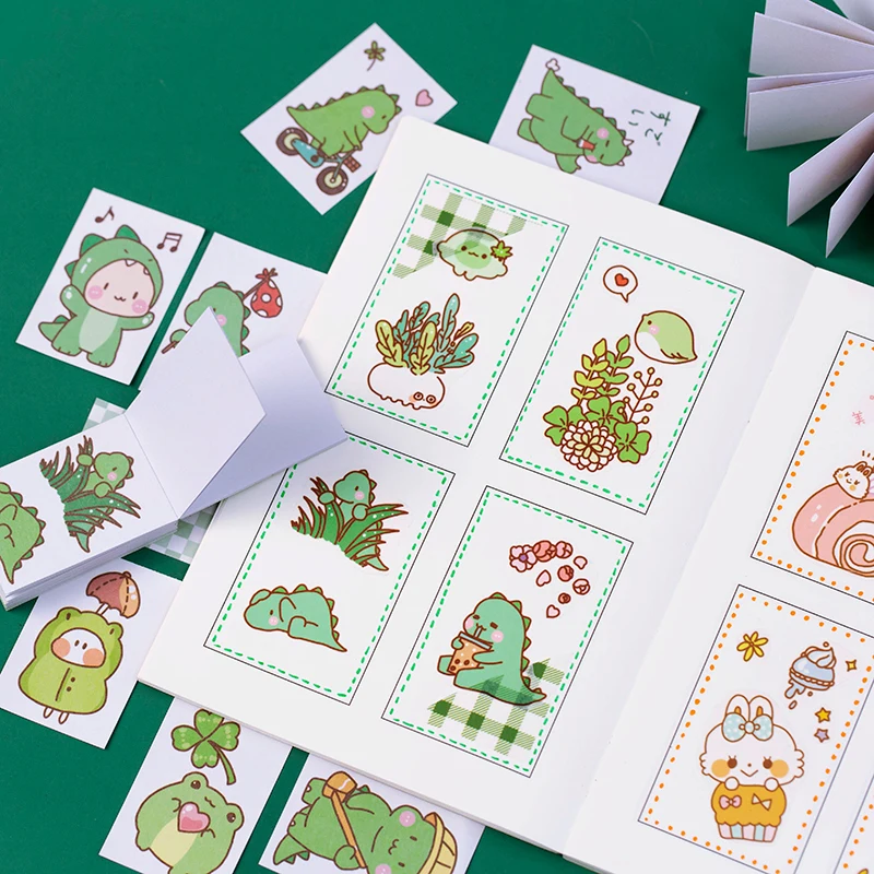 Yoofun 50 Sheets Small Meatball Series Different Patterns Mini Sticker Book Kawaii  Planner Decor Stationery