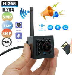 5MP 2MP Wide Angle Mini IR IP Camera TF card Slot 940n IR Night Vision Kamera Audio Two-way voice intercom For Bird Nest Watch