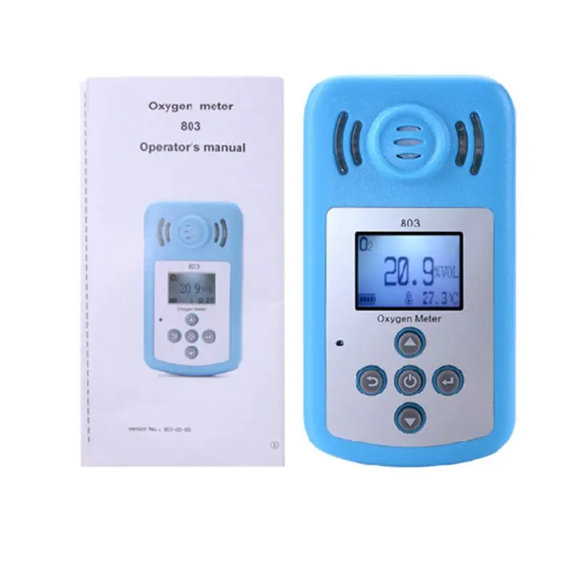 KXL-803 Handheld Meter LCD Digital Display Sound Light Vibration Alarm O2 Concentration Detector Gas AnalyzerTool