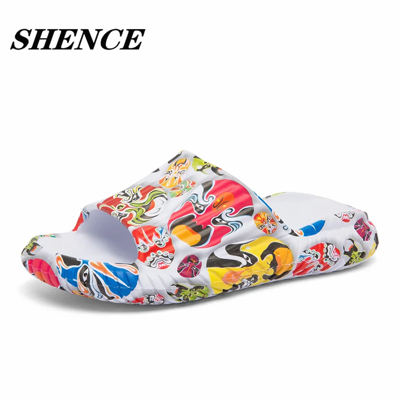 SHENCE Trendy Men's Slippers Summer Men Sandals Soft Comfortable and Breathable Summer Flip Flops Fashion Casual Men Beach Shoes