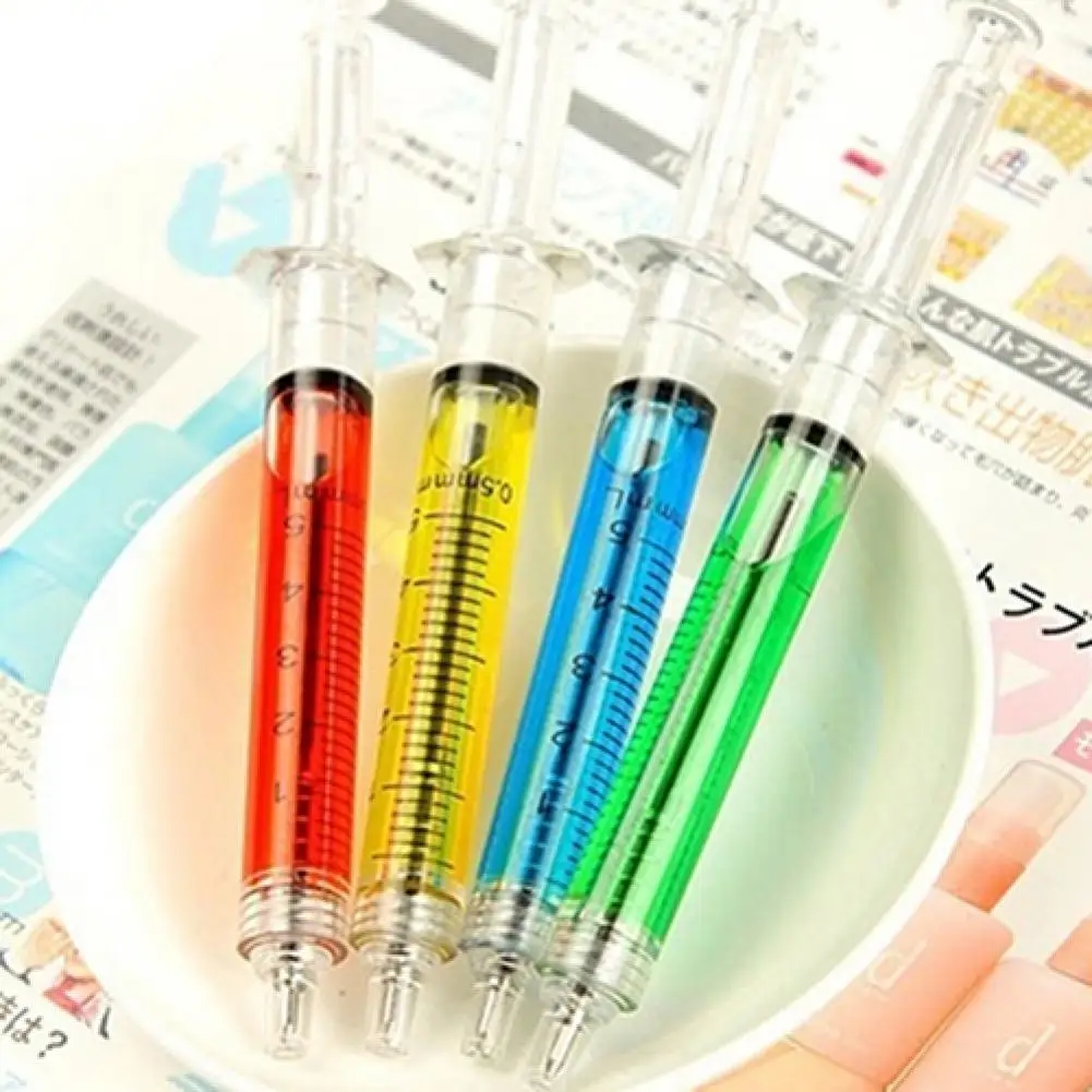 Injection Shape Ballpen 4Pcs/Set Doctor Nurse Gift Liquid Pen Ballpoint School Supplies