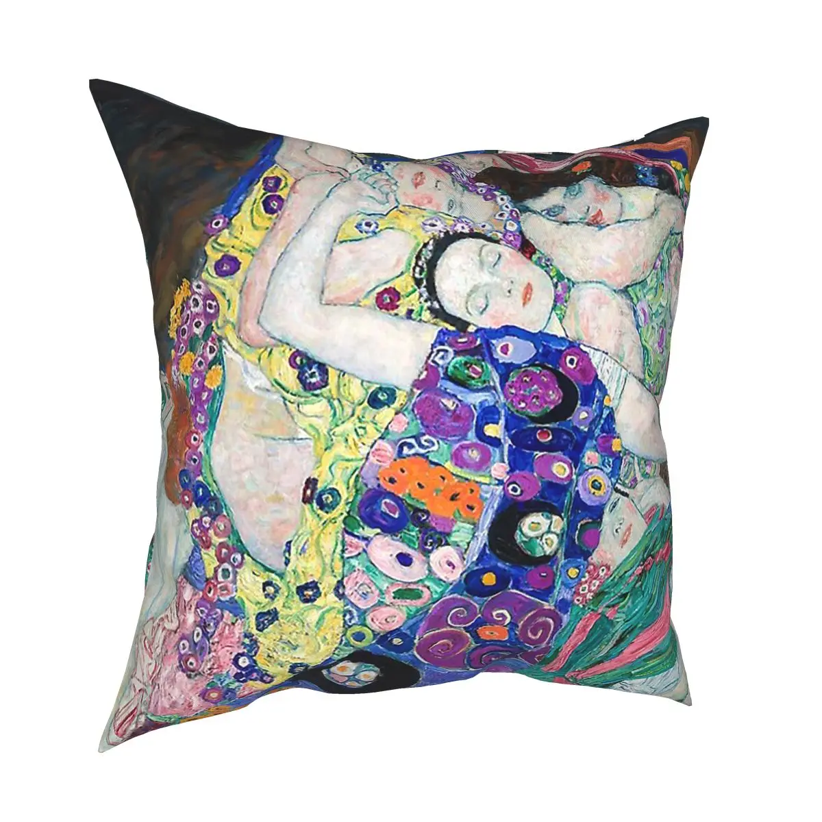 The Virgins Gustav Klimt Pillowcover Home Decorative Cushion Cover Throw Pillow for Living Room Double-sided Printing Novelty