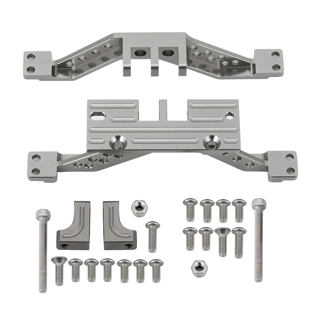 YEAHRUN Front/Rear Axle Reinforcement Black Alloy 4 Link Rod Axle Mount Set for Axial SCX10 Wrangler 90047 1/10 RC Crawler Car