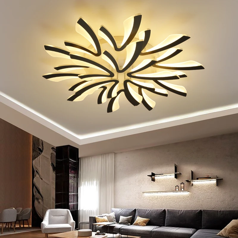 New Acrylic LED Ceiling Chandelier For Dining Room Living Room Kitchen Gallery Apartments Bedroom Foyer Hall Indoor Home Fixture