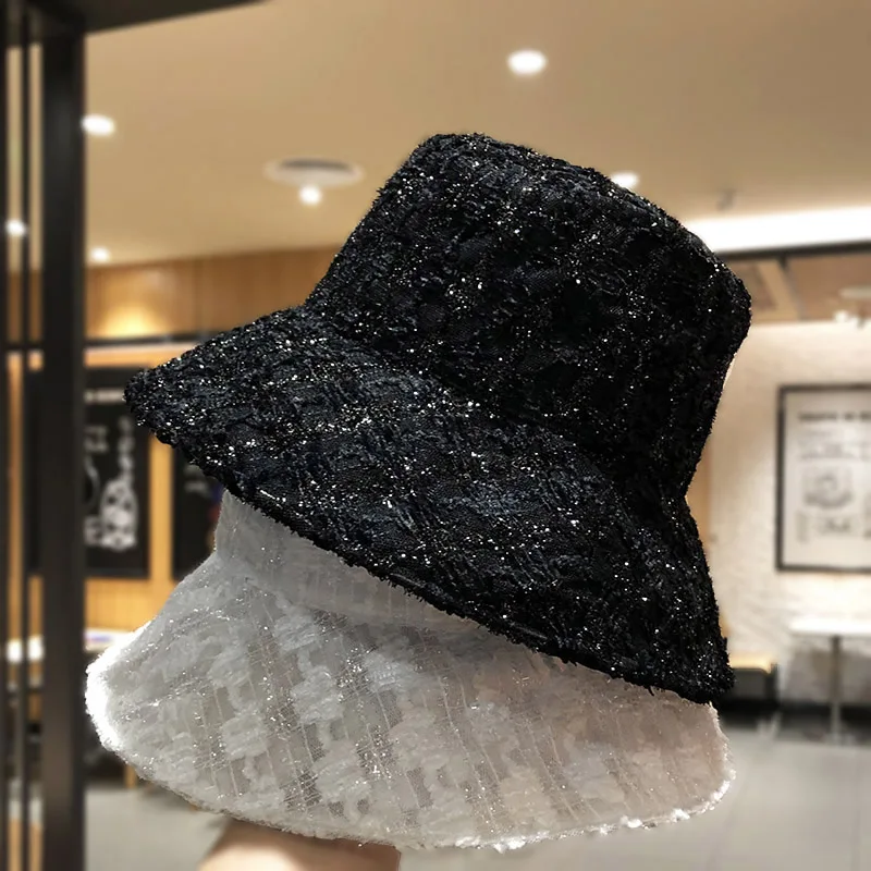 South Korea Ins Lace Fisherman Hat Ladies Summer Hollow Breathable Thin Mesh Basin Hats 2021 New Temperament Goddess Sun Cap