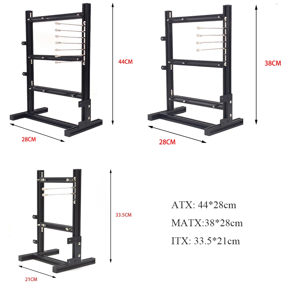 Aluminum Vertical DIY Open Chassis Desktop Gaming Case ATX MATX ITX 120 240 360 Water-Cooler Heat Dissipation Rack