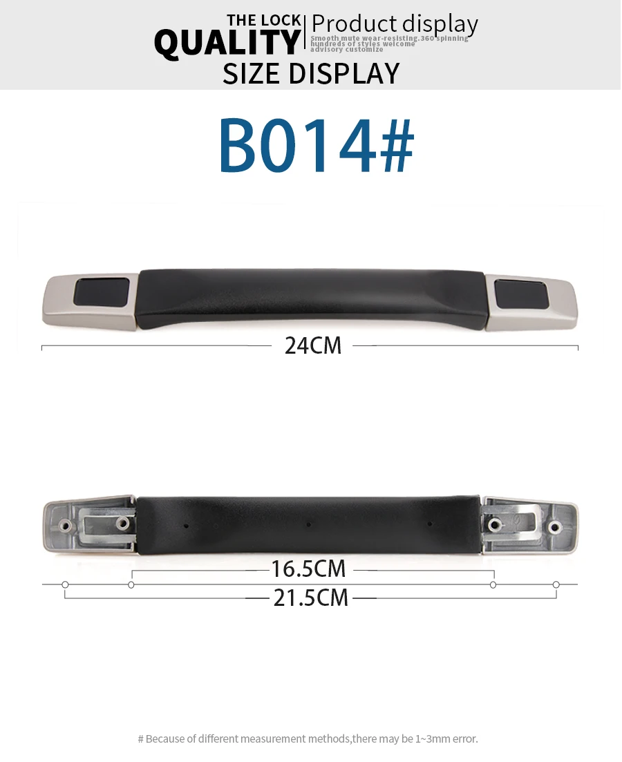 SUZAOZHE Suitcase Luggage Replacement Handle Travel Suitcase Handle Strap Factory Replacement Zinc Alloy Grip Carry Grip