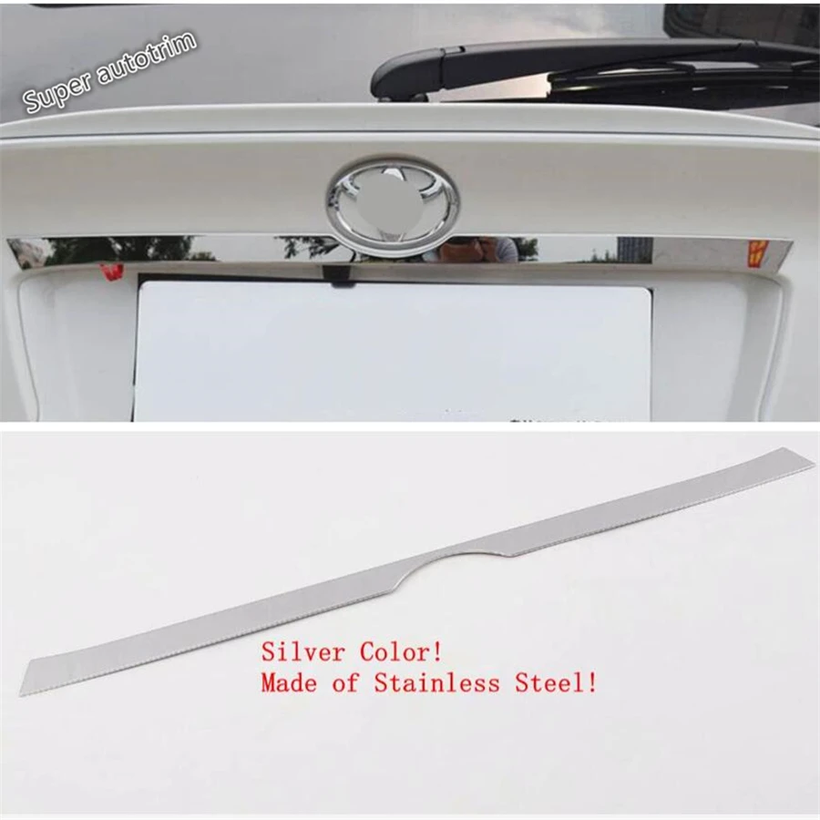 Rear Tail Upper Trunk Streamer Decor Strip Molding Cover Trim Stainless Steel For Toyota C-HR CHR 2016 - 2022 Exterior Accessory