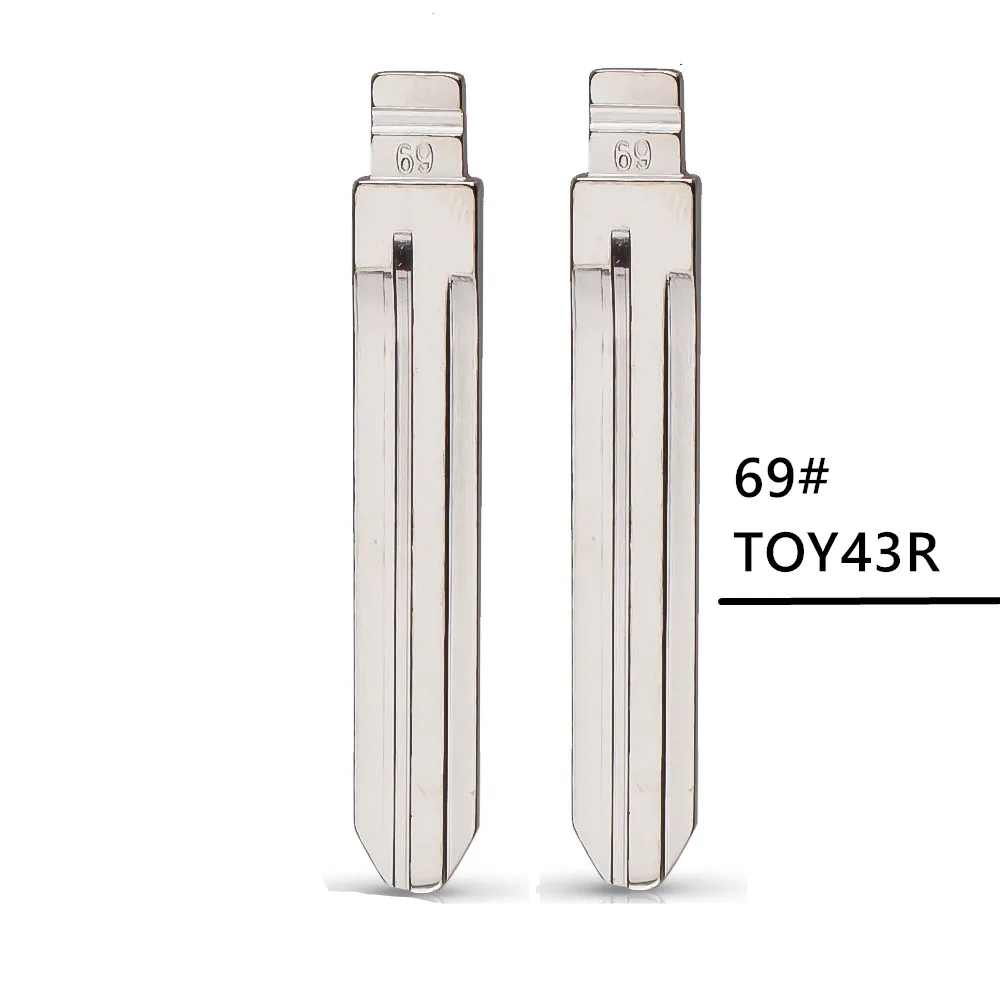 

10pcs 69# Blank Car Key KD MINI/KD900 Remote Blade TOY43R Uncut Metal NO. 69 Scale for car key