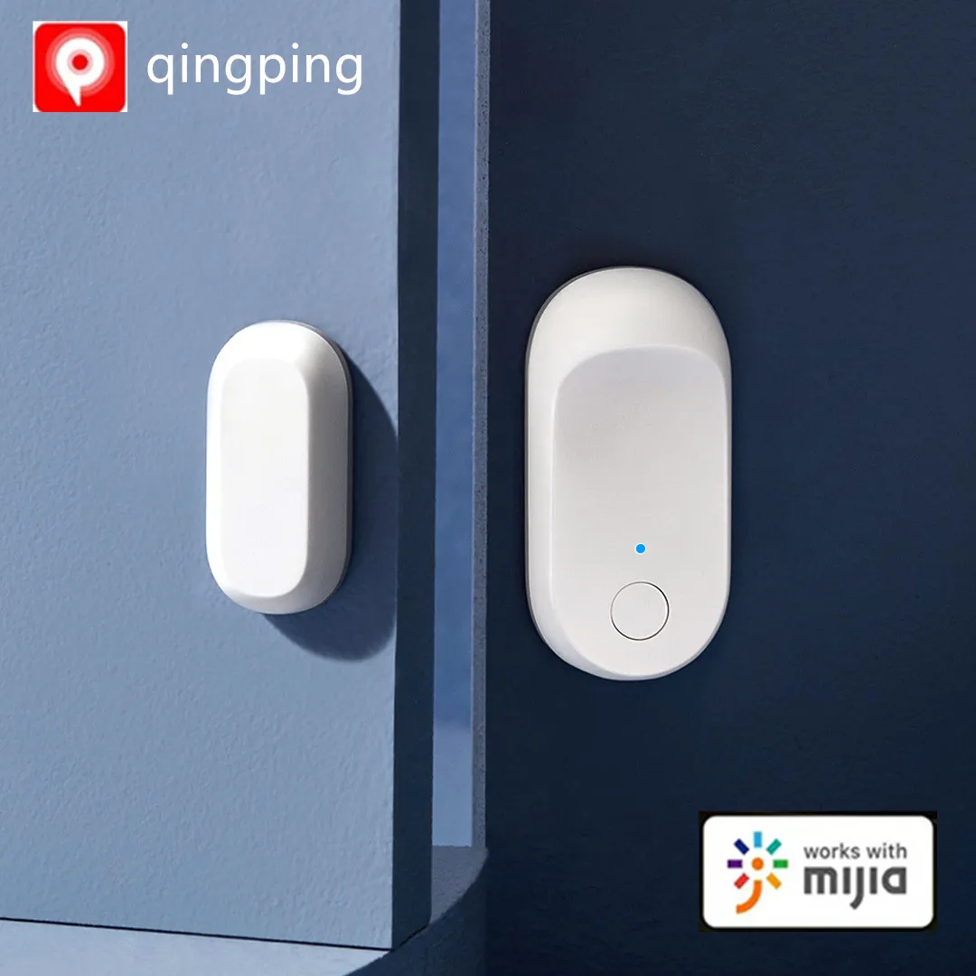 Qingping Sensor Pintu Jendela Bluetooth 5.0 MESH Connect Keselamatan Pencuri Alarm Detektor Bekerja untuk Aplikasi Mihome