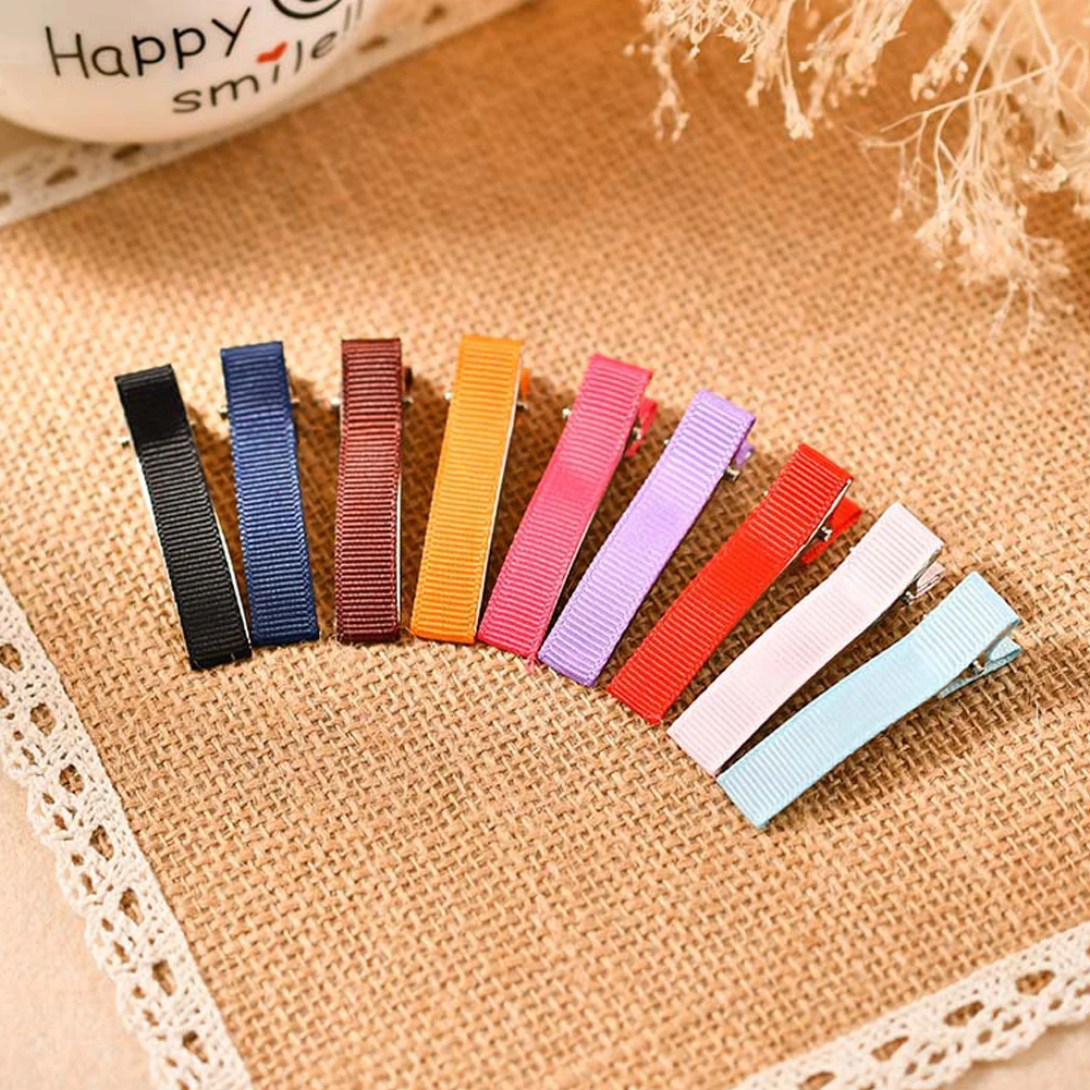 10PCS 늑골이있는 악대 Hairclip 4.5cm Hairbows 세련된 헤어 액세서리 패션 헤어 자용 머리 스냅 클립 DIY 클립 모자를 쓰고 있죠 액세서리