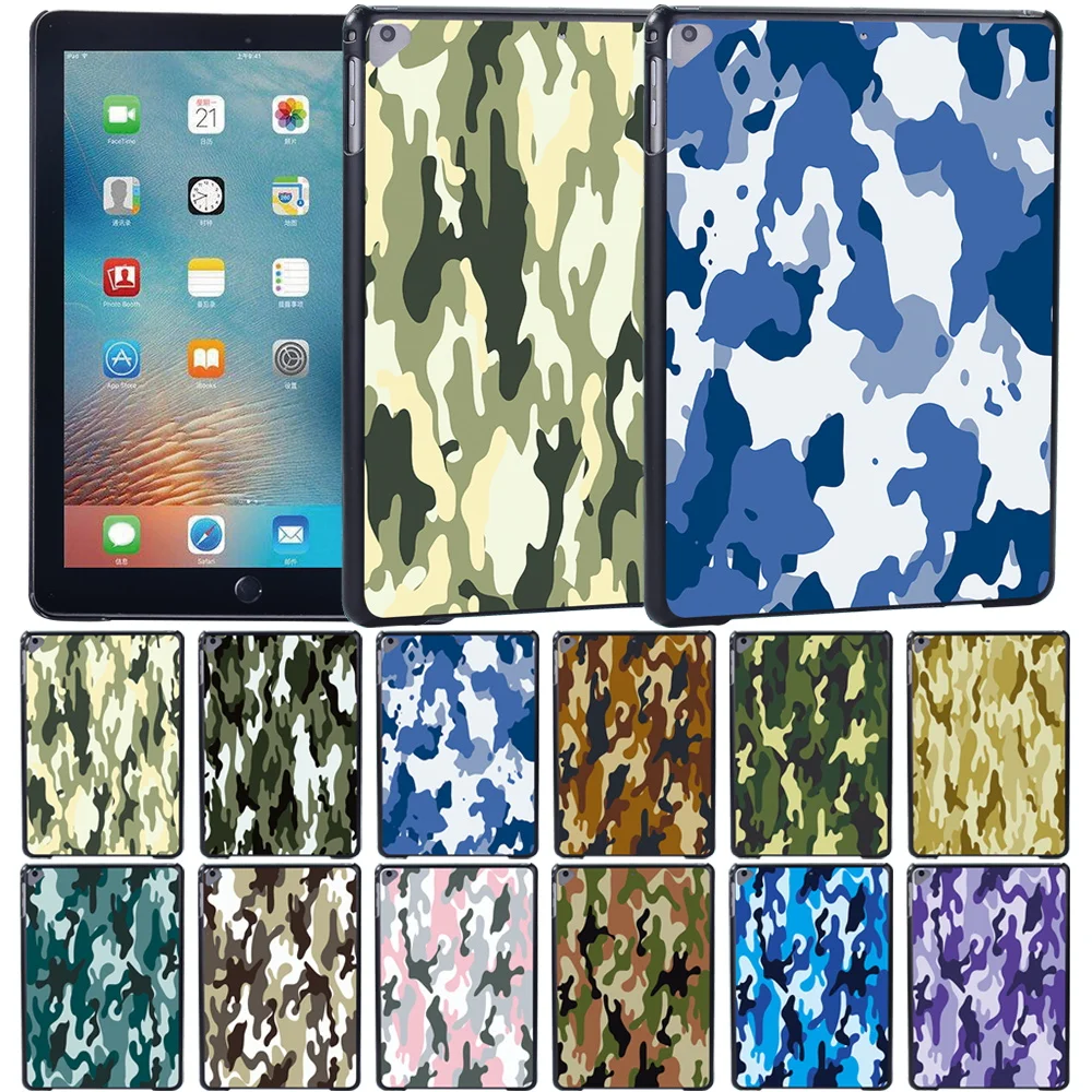 

For Apple IPad Air 3 10.5 Inch (2019)/iPad Air/Air 2/iPad Air 4 2020 10.9 " Tablet Camouflage Pattern Case + Stylus