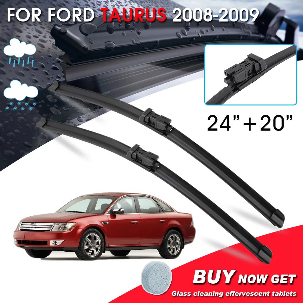 

BROSHOO Car Fornt Window Windshield Wipers Blade For Ford Taurus 24"+20" LHD&RHD Car Model Year 2008-2009 Auto Accessories