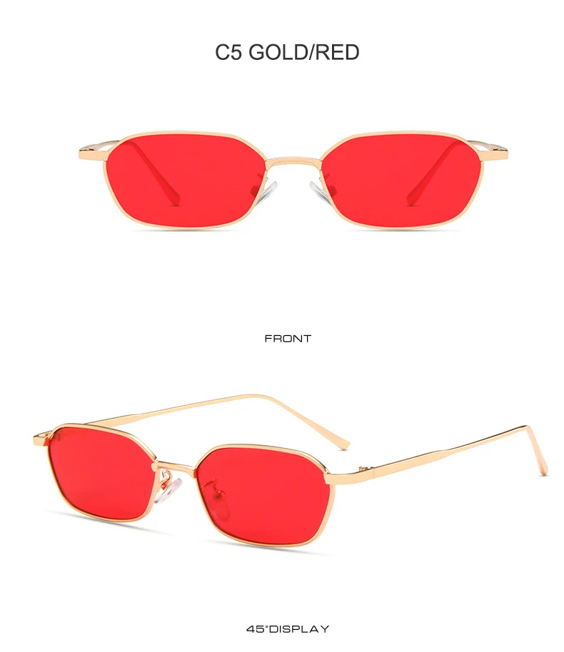 OEC CPO Kleine Quadratische Sonnenbrille Frauen Männer Marke Steampunk Metall Rahmen Sonnenbrille Männer Retro Brille UV400 Brillen O949 – Detail 11