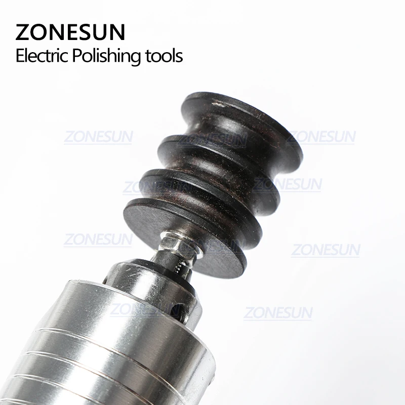 ZONESUN PJ-MT1 Leather Polish Tool Leather Burnishing Machine Ebony Wood Edge Polishing Slicker Leather Tip Side Border Polisher