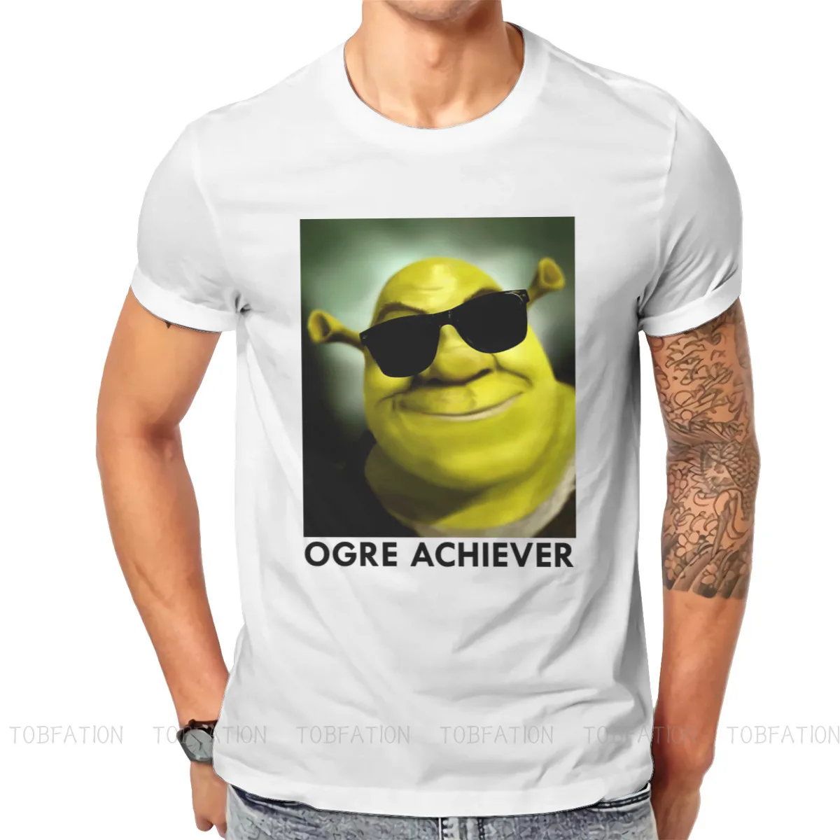 Ogre Achiever Hipster TShirts Shrek Donkey Princess Fiona Blind Mouse Fairy Tale Movie Men Graphic Pure Cotton T Shirt O Neck