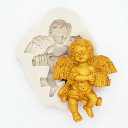 3D Angel Boy Silicone Resin Mold Kitchen Baking Tool DIY Cake Pastry Candy Fondant Moulds Dessert Chocolate Lace Decoration