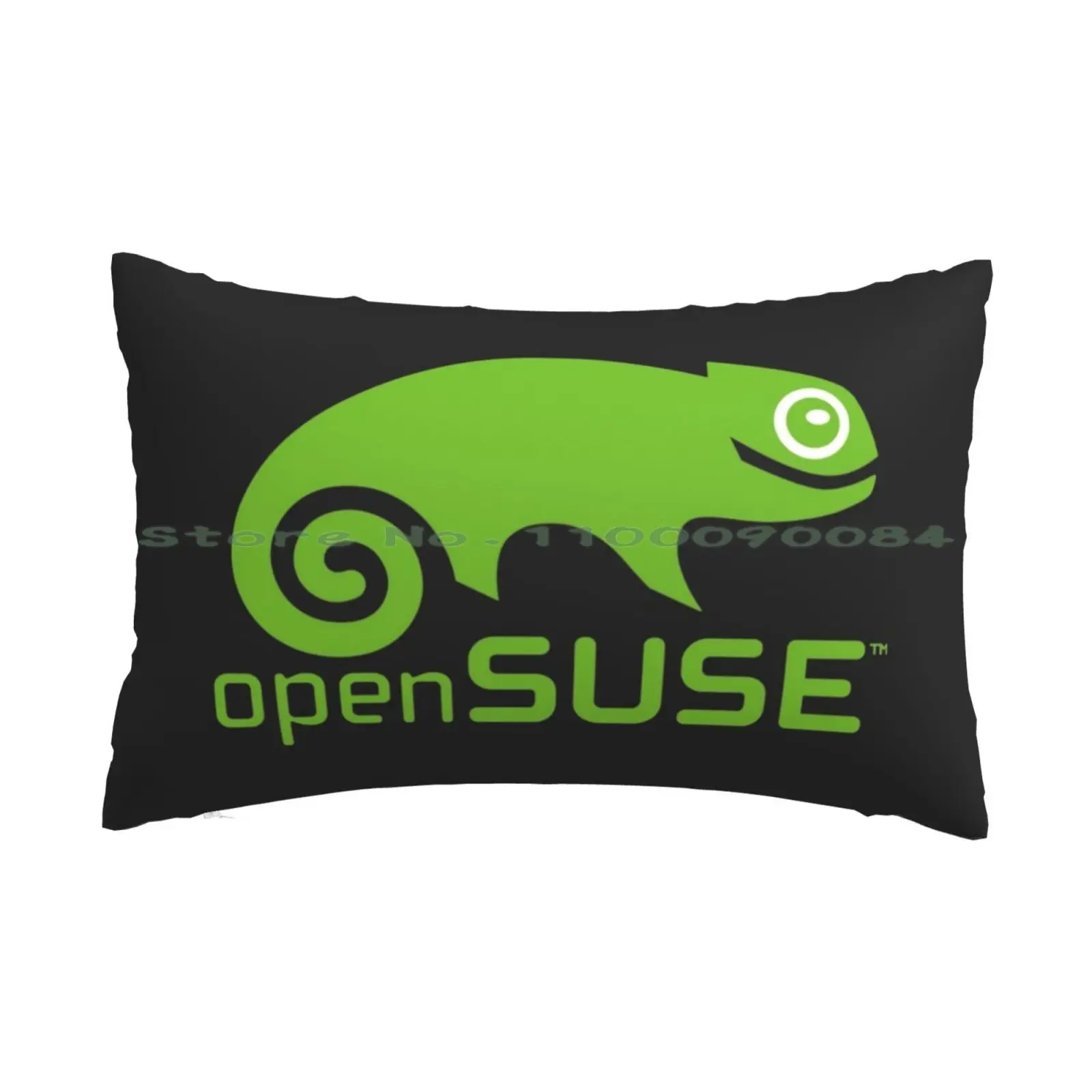 Opensuse Linux Pillow Case 20x30 50*75 Sofa Bedroom Opensuse Lizard Logo Green Computer Programming Development Suse Linux