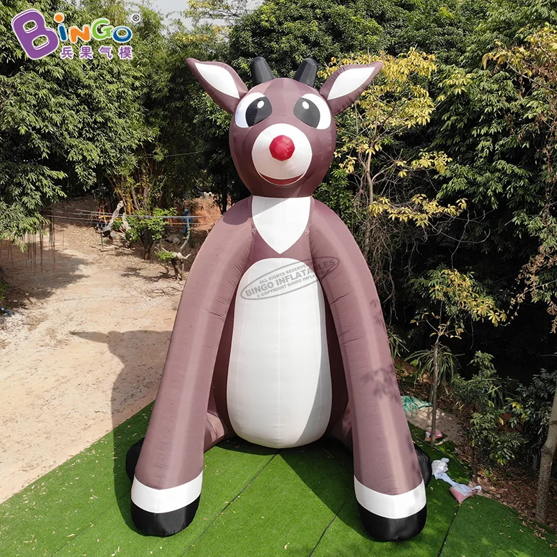 Giant 6.8x6x8.5 Meters Inflatable Christmas Reindeer For Xmas Party Decoration Air-Blown Deer Balloon Toys - BG-C0491