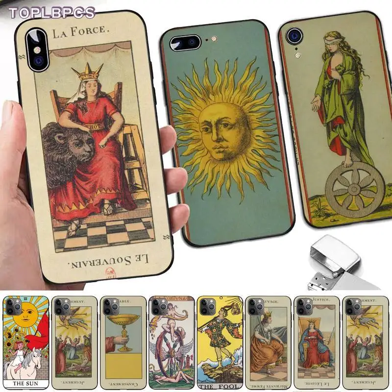 Tarot Cards Reading Shell Phone Case for iphone 13 8 7 6 6S Plus X 5S SE 2020 XR 11 12 pro XS MAX