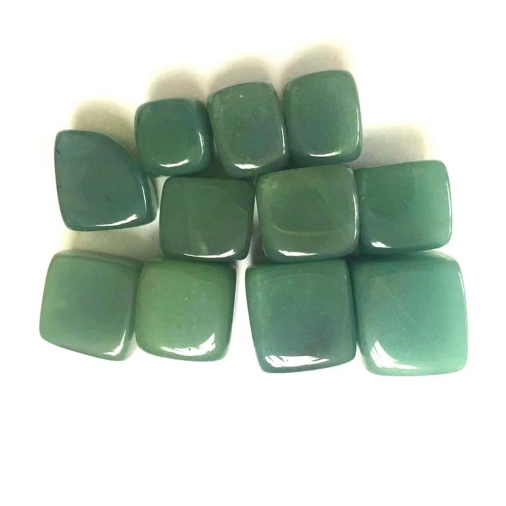 Natürliche grüne Jade-Trommelsteine, grüne Aventurin-Kristalle, Mineralspezimen, heilende Rohedelsteine – Detail 3