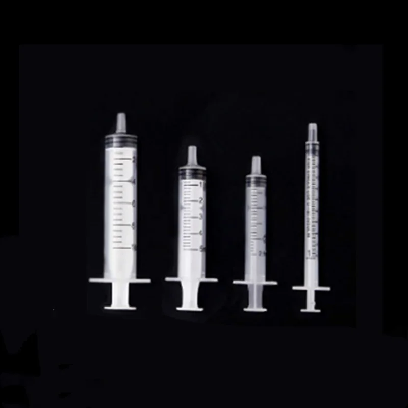 

40 Pcs 10ml 5ml 2ml 1ml Sterile medical Syringes skin injection feeding pet Industry Dispensing with Pointed Needle Storage Caps