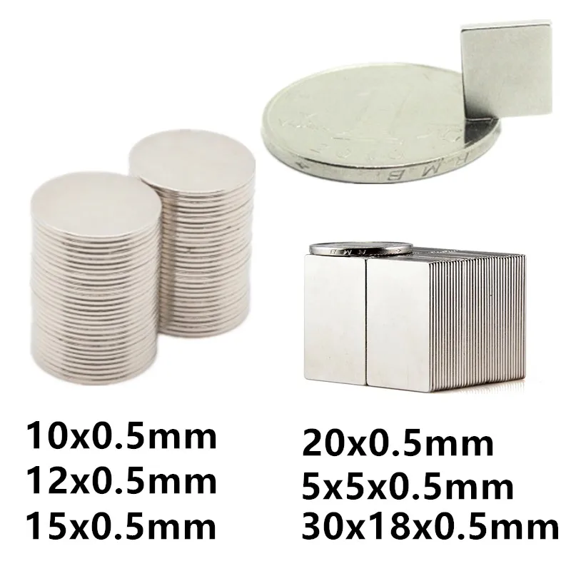 

thin magnet 0.5 mm magnet sheet 10x0.5 12x0.5 15x0.5 20x0.5 30x18x0.5 5x5x0.5 mm Axial Magnets 10mm 12mm 20mm tiny magnets