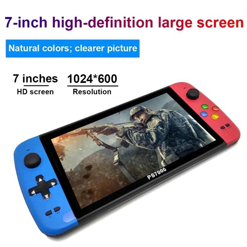 

2022 New PS7000 Video Game Console 7 Inch Quad-Core HD LCD Screen 4000+ Games Retro Game Console Portable Handheld Game Player