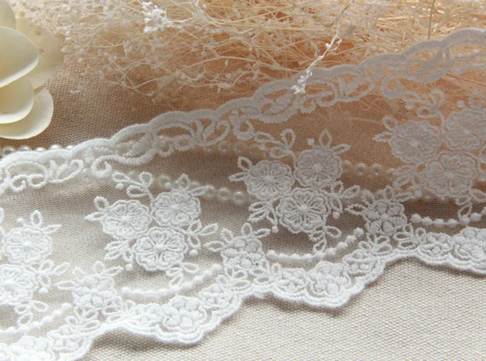 Free shipping white cotton lace lace garment accessories Victoria width 8cm