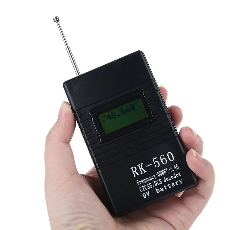 High Quality RK560 Portable Handheld Frequency Counter 50MHz-2.4GHz DCS CTCSS Radio Tester RK-560 Frequency Meter