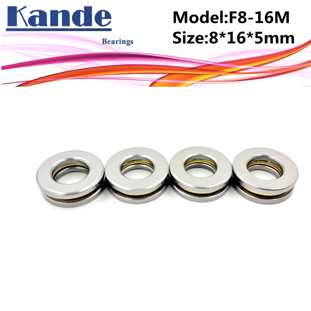 4pcs F8-16M 8x 16 x 5mm F8-16 high quality Miniature planar bearing 8x16x5 mm Axial Ball Thrust Bearing V-CORE 3 3D PRINTERS