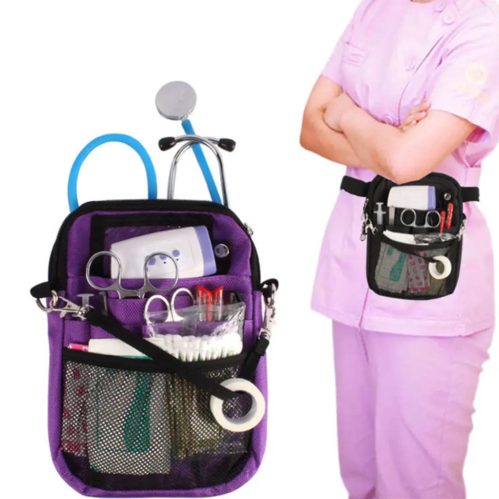 Nurse Fanny Pack Hip Bag Adjustable Waist Straps Waist Pouch for Stethoscopes Care Kit Nursing Student Tools