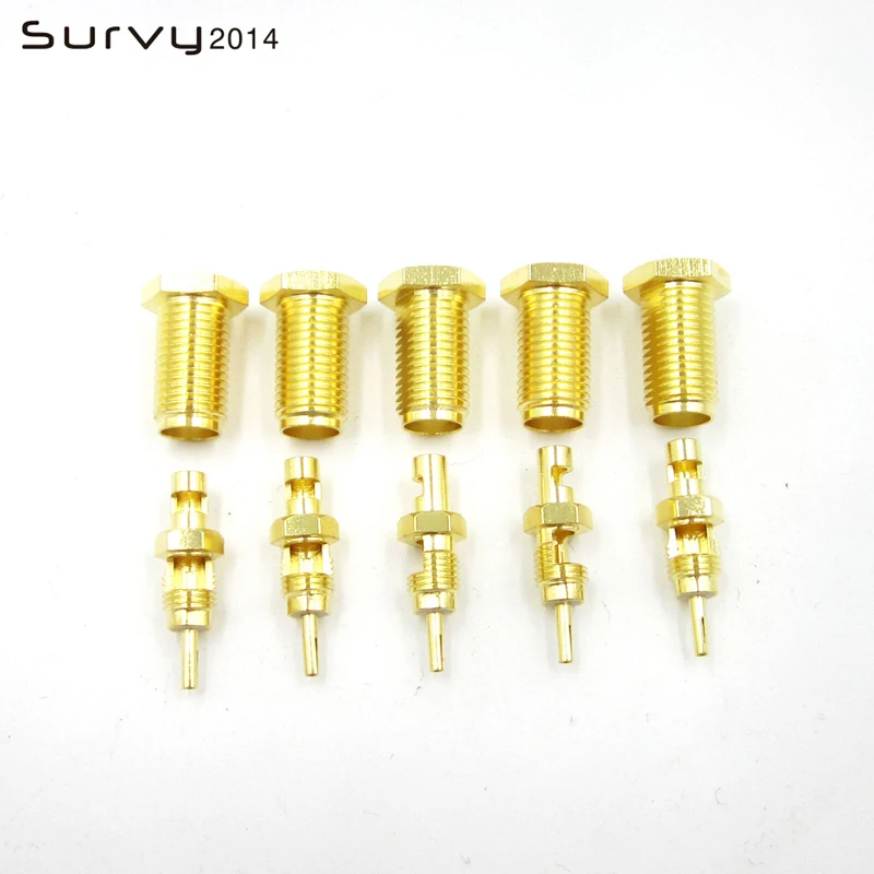 5PCS RP-SMA Female Nut Spacer Crimp RG174 RG316 LMR100 Cable SMA RF Connector DIY electronics